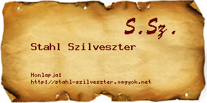 Stahl Szilveszter névjegykártya